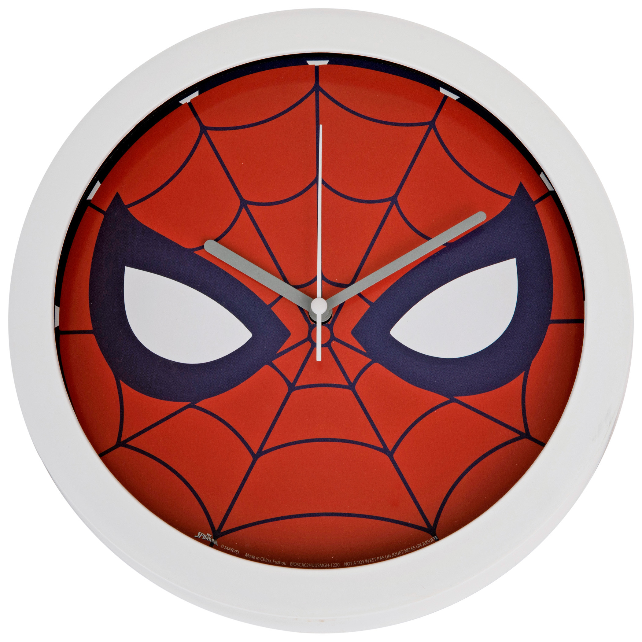 Marvel Comics Spider-Man Face Symbol Character 9 3/4" Wall Clock